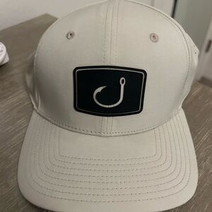 AVID Beige Fishing Hook Patch Baseball Cap